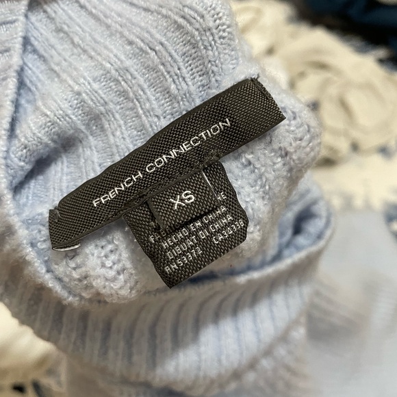 French Connection Baby Blue Balloon Sleeve Sweater - Picture 2 of 3